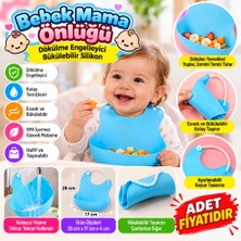 TeknoKapsül Çocuk Bebek Mama Önlüğü Dökülme Engelleyici Bükülebilir Mavi (Adet Fiyatıdır)