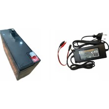 Happy Trend Araba Için 6 Volt 12 Amper 6V 12AH Akü ve 6 Volt Akü Için 3.5 Amper Şarj + Maşa Kablo