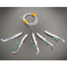 Happy Trend At Çek Takımı (2 Ad) Silikon Balıklı Çapari 5,5 cm Şeffaf Yeşil
