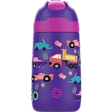 Happy Trend Çocuk 350 ml Pipetli Çelik Matara Paslanmaz Çelik Termos 5 Farklı Renk 2055-350ML