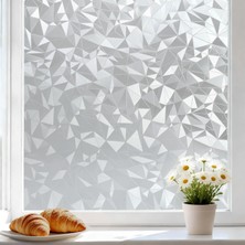 Happy Trend Desenli Pencere Gizlilik Filmi, Pencere Tonlama Çıkarılabilir Anti-Uv, Statik Yapışmalı Pencere Filmleri Dekoratif Cam Çıkartmaları Banyo Yatak Odası Ofis Için 44 cm x 300 cm