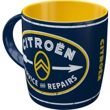 Happy Trend Retro Kahve Kupası, 330 Ml, Citroen – Servis ve Onarım – Citroen Aksesuar Hayranları Için Hediye Fikri, Orijinal Lisanslı Ürün (Olp), Kahve Için Seramik Fincan, Vintage Tasarım