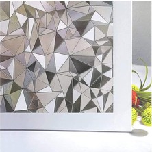 Happy Trend Dekoratif Pencere Gizlilik Filmi Yapışkan Olmayan Vitray Pencere Filmi Banyo Ev Mutfak Ofis Için 45 cm x 17,5 cm