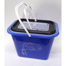 Happy Trend Balıkçı Kovası 35X25 Çıkabilen Süzgeçli Iç Yapı Özel Kapak Taşıması Kolay Pratik Çanta Tip Set