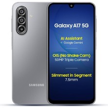 Happy Trend Galaxy A17 5g (6 GB Ram, 128 GB Depolama) | 50 Mp Titreşimsiz Kamera | Süper Amoled | Corning Gorilla Glass Victus | 7,5 mm Şık | Ai (Yapay Zeka) (Gri)