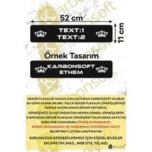Happy Trend Ahşap Dekor Plaka, Araba Plaka, Isimli Plaka, Cam Önü Plakası, Aksesuar Plaka Mdf KARBONNM501