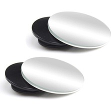 Happy Trend Aynası, 2 Adet Çerçevesiz Araba Dikiz Aynası Kör Nokta Yuvarlak Aynalar 360 ° Döndürme Geniş Açı Mini Dışbükey Ayna
