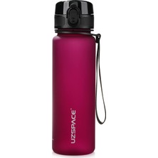 Happy Trend Spor Içecek Şişesi 500 ML/800 Ml/1 L, Sızdırmaz, Tritan Nane Bisfenol A Içermez, Bisiklet, Fitness, Dış Mekan Için Su Şişesi, Mor Kırmızı, 500ML