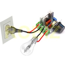 Happy Trend 2000W Dimmer Scr Ac Motor Hız Devir Kontrol Elektrikli Fırın Rezistans Su Isıtıcı Lamba Işık Parlaklık Fan Voltaj Regülatörü