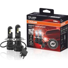 Happy Trend Ampul Night Breaker LED H4-Led 12V 23/27W%230'A Kadar Fazla Işık 4 Yıl Garantili, Sarı Işık