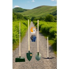 Happy Trend Bel Küreği, Takviyeli Gelberi, Kazma, Inşaat Küreği ve Eldiven Seti