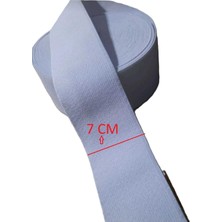 Happy Trend Bel Paça ve Don Lastiği Yassı Geniş Lastik 4cm,5cm,6cm,7 Cm,8cm,9cm 1 Paket 5 Metre (Beyaz, 7cm)