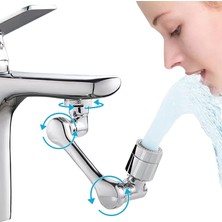 Happy Trend ° Döner Lavabo Musluk Uzatıcı, Musluk Havalandırıcı, Evrensel Döner Büyük Açılı Döner Robot Kol Su Başlığı Musluk Adaptörü, Musluklar