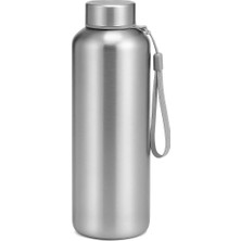 Happy Trend Çelik Gri Askılı 1000 ml Sporcu Suluğu Matara Suluk MT146