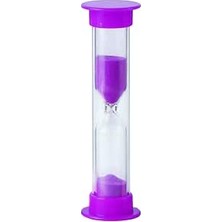 Happy Trend Adet Mini Küçük Kum Saat 3 Dakika 8 cm Kum Zamanlayıcısı Dekoratif Masaüstü Plastik Çocuklar Için Mor