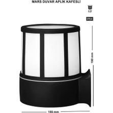 Happy Trend Mars Aplik Sensörlü Kafesli Bahçe Lambaları Duvar Aplik Set Üstü Bahçe Lambası Zita