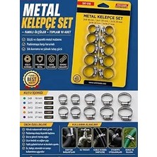 Happy Trend Kelepçe Seti 10 Adet Hortum Boru Sıkma Kelepçesi 18-20-23-25-27 mm