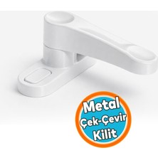Happy Trend Kapı Pencere Çocuk Emniyet Kilidi Çocuklar Için Güvenlik Sunan Metal Pvc Kilidi (1 Adet)