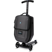 Happy Trend Scooter Luggage 4.0, Bagaj Valiz Çanta Siyah, 33 L Kapasiteli, Ayarlanabilir Gidonlu, Dizüstü Bilgisayar ve Giysi Bölmeli, 100 kg Taşıma Kapasitesi