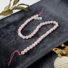 Moony Stone Sekizgen Kesim Pembe Kuvars Doğal Taş Dizi (8mm)