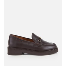 Hotiç 01AYH335490A480 KADIN Deri Kahverengi Yumuşak Dokulu Klasik Makosen Loafer