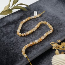 Moony Stone Faset Kesim Küp Sitrin Doğal Taş Dizi (6mm)