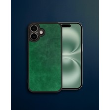 Lexroo Iphone 16 Plus Kılıf Aras Deri Kapak – Koyu Yeşil
