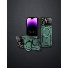 Lexroo Iphone 16 Pro Max Kılıf Joy Lens Standlı Kapak – Koyu Yeşil