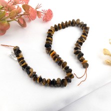 Moony Stone Rondel Kesim Kaplangözü Doğal Taş Dizi (6X11MM)