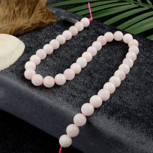 Moony Stone Madagaskar Pembe Kuvars Doğal Taş Dizi (10MM)