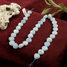 Moony Stone Akuamarin Doğal Taş Dizi (Kalp Kesim)
