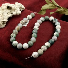 Moony Stone Yosunlu Akik Doğal Taş Dizi (12MM)