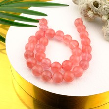 Moony Stone Gül Kuvars Doğal Taş Dizi (12MM)