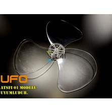 Sern Ufo Atsfı 01 Modele Uyumlu Vantilatör Pervanesi  3 Kanat 36CM Sert 16INÇ Şeffaf