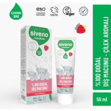 Siveno %100 Doğal Diş Macunu Bebek ve Çocuk Için Çilek Aromalı Florürsüz 50 ml