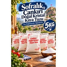 SETA Taş Değirmende Öğütülmüş Doğal Çankırı Kristal Kaya Sofra Tuzu Toz (5 kg) Mavi Etiket