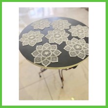Bezos 6 Lı Dantel Kahve Sunumluğu 15X15 cm Asorti Desenli Bardak Altlığı Türk Kahvesi Fincan Sunum Seti Vengners