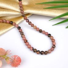 Moony Stone Rodonit Doğal Taş Dizi (8mm)