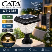 Cata CT-7315 Solar Set Üstü Bahçe Armatürü Beyaz Işık