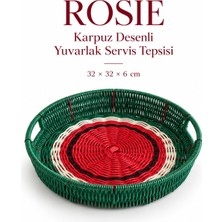 Rosie Rosıe Karpuz Desenli Yuvarlak Servis Tepsisi 32 cm