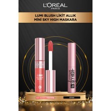 L'Oréal Paris Lumi Işıltılı Allık 630 Likit Formda Doğal Görünüm Sunan Ürün ve Sky High Mini Maskara