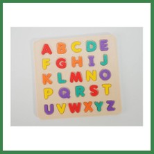 Bezos 3D Baskı Renkli A-Z Alfabe Puzzle - 26 Harfli Eğitim Seti BEZOS16