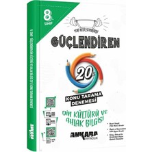 Ankara Yayıncılık Ankara 8. Sınıf Güçlendiren Din Kültürü ve Ahlak Bilgisi 20 Konu