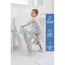 Babyjem Basamaklı Katlanır Klozet Adaptörü Soft Mavi