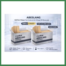 Bezos Abeslang 100'LÜ 2 Paket Tek Kullanımlık Ahşap Dil Basacağı Non Steril Medikal Spatula Toplam 200 Adet BEZOS16