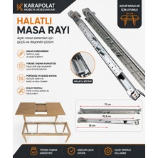 Karapolat Yeniler 77 cm Kısa Halatlı Masa Rayı Açılır Yemek Masası Ray Mekanizması Teleskopik Çelik Masa Sürgüsü 1 Takım (2 Adet)