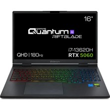 Quantum Gaming Riftblade 16 x I7-13620H 32GB Ddr5 1tb Nvme Rtx 5060 8gb Gddr7 16" Qhd IPS Gaming Notebook