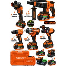 Ridepro RP-1039 5'li Akülü Set – 800 Nm Somun Sıkma ve Kızaklı Vidalama