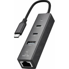 Milas Toptan Ile 2 USB Gigabit Ethernet Adaptörü (Type-C Model)