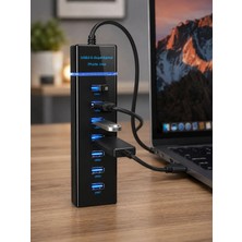 Milas Toptan USB 3.0 Çoklayıcı Hub 7 Port 5gbps Veri Aktarım Adaptörü